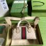 Gucci Ophidia GG Mini Top Handle Bag in White Supreme Canvas