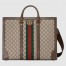 Gucci Men's Ophidia Large Tote Bag in Beige GG Supreme Canvas