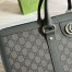Gucci Men's Ophidia Large Tote Bag in Grey GG Supreme Canvas
