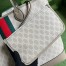 Gucci Ophidia GG Large Tote Bag in White GG Supreme Canvas