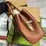 Gucci Jackie 1961 Small Tote Bag in Brown Grained Leather