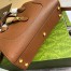 Gucci Jackie 1961 Small Tote Bag in Brown Grained Leather