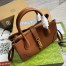 Gucci Jackie 1961 Small Tote Bag in Brown Grained Leather