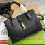 Gucci Jackie 1961 Small Tote Bag in Black Grained Leather