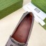Gucci Men's Drive Loafers in Grey Leather and GG Supreme Canvas