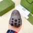 Gucci Men's Drive Loafers in Grey Leather and GG Supreme Canvas