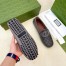 Gucci Men's Drive Loafers in Grey Leather and GG Supreme Canvas