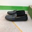Gucci Men's Drive Loafers in Black Leather and GG Supreme Canvas