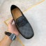 Gucci Men's Drive Loafers in Black Leather and GG Supreme Canvas