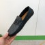 Gucci Men's Drive Loafers in Black Leather and GG Supreme Canvas