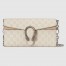 Gucci Dionysus Small Shoulder Bag with Chain in White GG Canvas