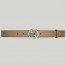 Gucci Blondie Belt 30MM in Beige Debossed GG Leather