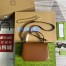 Gucci Blondie Small Top Handle Bag in Brown Cuir Leather