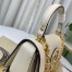 Gucci Blondie Small Top Handle Bag in White Cuir Leather