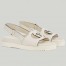 Gucci Slingback Interlocking G Sandals in White Leather