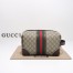 Gucci Savoy Toiletry Case in Beige GG Supreme Canvas
