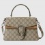 Gucci Dionysus Small Top Handle Bag in GG Canvas with Taupe Suede