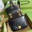 Gucci GG Marmont Square Mini Bag in Black Chevron Leather