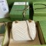 Gucci GG Marmont Square Mini Bag in White Chevron Leather