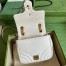 Gucci GG Marmont Square Mini Bag in White Chevron Leather