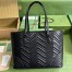 Gucci GG Marmont Large Tote Bag in Black Chevron Leather