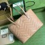 Gucci GG Marmont Large Tote Bag in Rose Beige Chevron Leather
