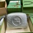 Gucci Blondie Small Camera Bag in Silver Metallic Leather