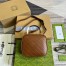 Gucci Blondie Mini Top Handle Bag in Brown Leather