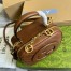 Gucci Blondie Mini Top Handle Bag in Brown Leather