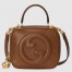 Gucci Blondie Mini Top Handle Bag in Brown Leather