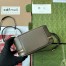 Gucci Blondie Mini Top Handle Bag in Taupe Leather