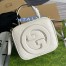 Gucci Blondie Mini Top Handle Bag in White Leather
