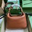Gucci Diana Small Shoulder Bag in Brown Cuir Leather