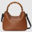 Gucci Diana Small Shoulder Bag in Brown Cuir Leather