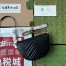 Gucci GG Marmont Mini Chain Bag in Black Chevron Calfskin