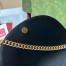 Gucci GG Marmont Mini Chain Bag in Black Chevron Calfskin