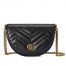 Gucci GG Marmont Mini Chain Bag in Black Chevron Calfskin