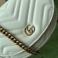 Gucci GG Marmont Mini Chain Bag in White Chevron Calfskin