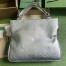 Gucci Blondie Medium Tote Bag in Silver Metallic Leather