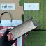 Gucci Dionysus Mini Top Handle Bag in GG Canvas with Taupe Suede