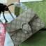 Gucci Dionysus Mini Top Handle Bag in GG Canvas with Taupe Suede