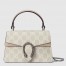 Gucci Dionysus Mini Top Handle Bag in White GG Supreme Canvas