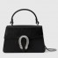 Gucci Dionysus Mini Top Handle Bag in Black Leather