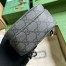 Gucci Ophidia GG Sling Bag in Grey GG Supreme Canvas