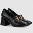 Gucci Horsebit Pumps 75mm in Black Leather