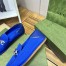 Gucci Women's Horsebit Loafers in Blue Satin with Crystals