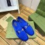 Gucci Women's Horsebit Loafers in Blue Satin with Crystals