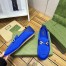 Gucci Women's Horsebit Loafers in Blue Satin with Crystals