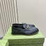 Gucci Women's Horsebit Loafers in Black Satin with Crystals