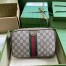 Gucci Savoy Toiletry Case in Beige GG Canvas with Web
